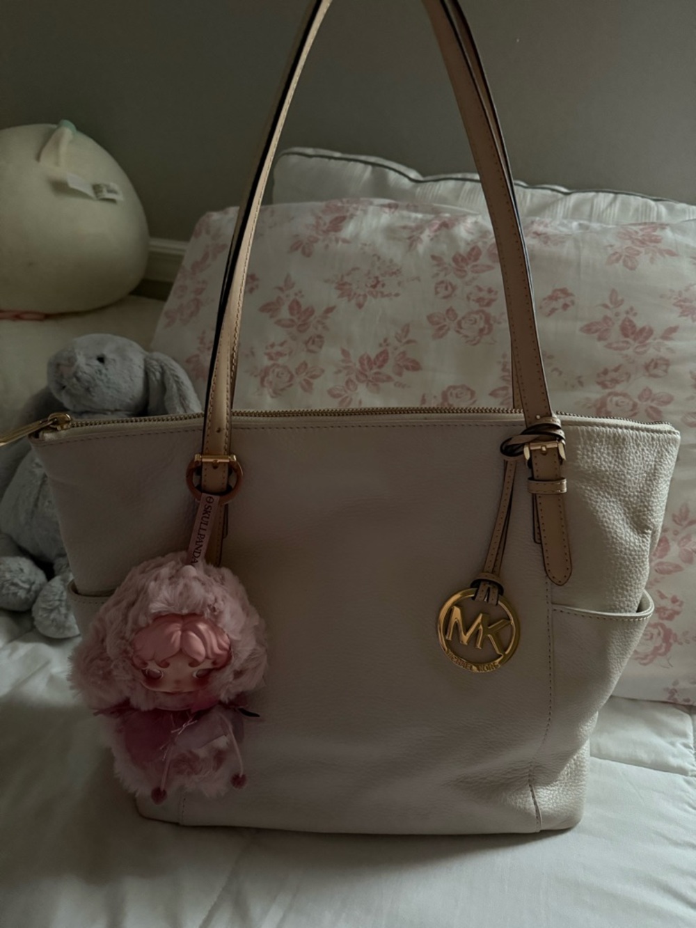 Michael Kors Cream/White Leather Tote Bag